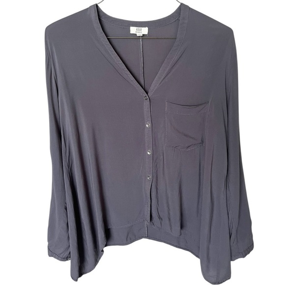 4 Our Dreamers 100% Viscose Button Down Oversized Lightweight Pocket Shirt - Picture 1 of 5